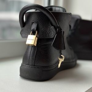 BUSCEMI 125mm black high-top sneakers
